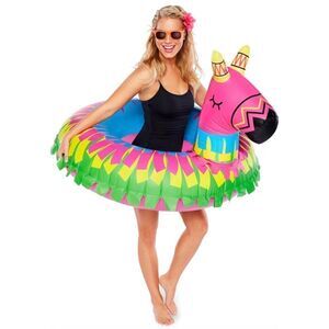 NWT BIGMOUTH Donkey Party Pinata Pool Float, Over 4' Wide Fun Inflatable Floatie